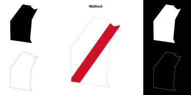Watford boş çizgi haritası seti