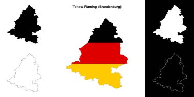 Teltow-Flaming (Brandenburg) boş ana hat haritası seti