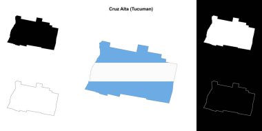 Cruz Alta Departmanı (Tucuman) ana hat haritası seti