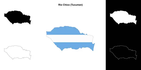 stock vector Rio Chico department (Tucuman) outline map set