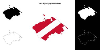 Nordfyns belediye ana hatları haritası seti