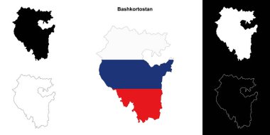 Bashkortostan boş ana hat haritası seti