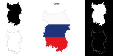 Omsk boş çizgi haritası ayarlandı