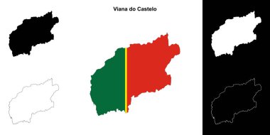 Viana do Castelo bölge haritası seti