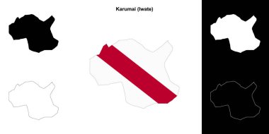 Karumai (Iwate) ana hat haritası seti
