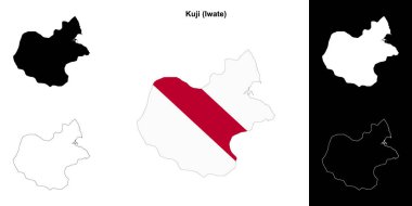 Kuji (Iwate) ana hat haritası seti