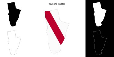 Kunohe (Iwate) ana hat haritası seti