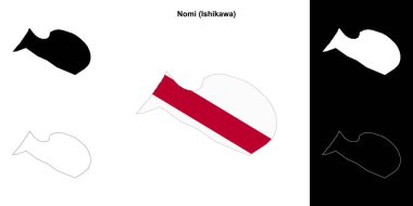 Nomi (Ishikawa) ana hat haritası seti