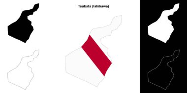 Tsubata (Ishikawa) ana hat haritası seti