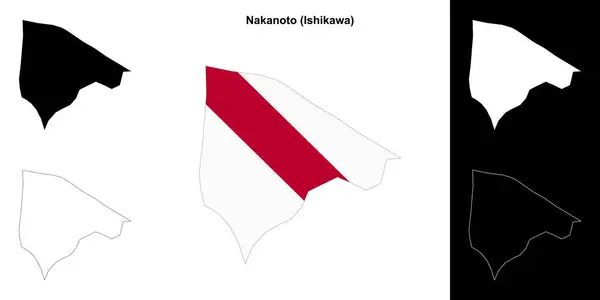 stock vector Nakanoto (Ishikawa) outline map set