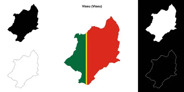 stock vector Viseu municipality outline map set