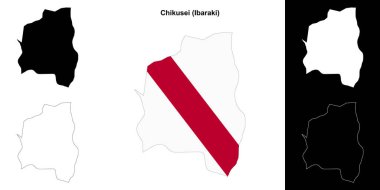 Chikusei (Ibaraki) ana hat haritası seti