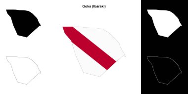 Goka (Ibaraki) ana hat haritası seti