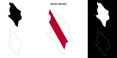 Bando (Ibaraki) ana hat haritası seti