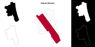 Hokota (Ibaraki) ana hat haritası seti