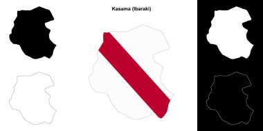 Kasama (Ibaraki) ana hat haritası seti
