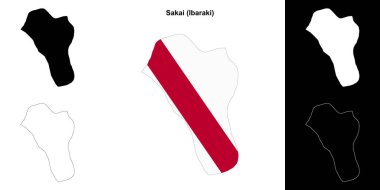 Sakai (Ibaraki) ana hat haritası seti