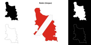 Baden boş çizgi haritası seti