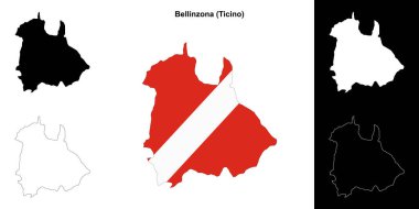 Bellinzona boş dış hat haritası seti