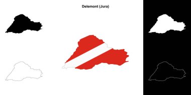 Delemont boş çizgi haritası seti