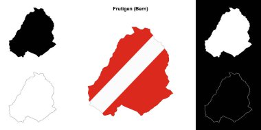 Meyve rengi boş dış hat haritası ayarlandı