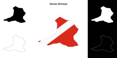 Gersau boş çizgi haritası ayarlandı