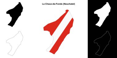 La Chaux-de-Fonds boş ana hat haritası seti