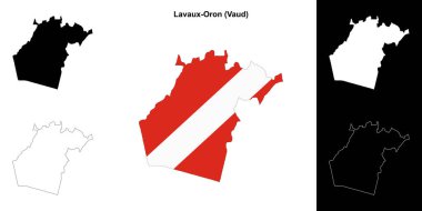 Lavaux-Oron ana hatları boş harita seti