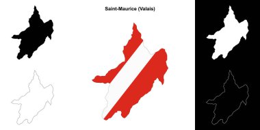 Saint-Maurice ana hatları boş harita seti