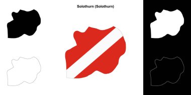 Solothurn boş çizgi haritası ayarlandı