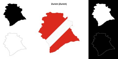 Zürih boş dış hat haritası seti