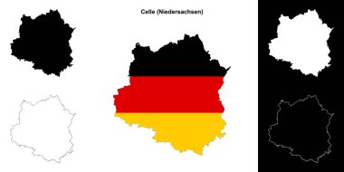 Celle (Niedersachsen) boş ana hat haritası seti