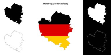 Wolfsburg (Niedersachsen) boş ana hat haritası seti