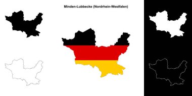 Minden-Lubbecke (Nordrhein-Westfalen) boş ana hat haritası seti