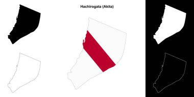Hachirogata (Akita) ana hat haritası seti