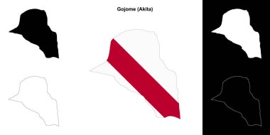 Gojome (Akita) ana hat haritası seti