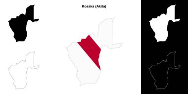 Kosaka (Akita) ana hat haritası seti