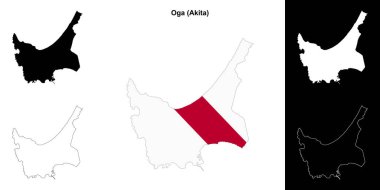 Oga (Akita) ana hat haritası seti