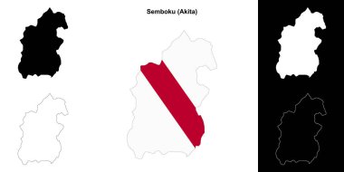 Semboku (Akita) ana hat haritası seti