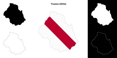 Yuzawa (Akita) ana hat haritası seti