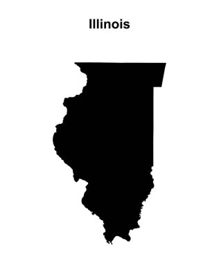 Illinois eyaleti boş ana hat haritası