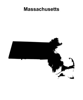 Massachusetts eyalet boş ana hat haritası