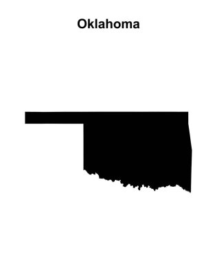 Oklahoma eyaleti boş ana hat haritası