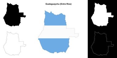 Gualeguaychu Departmanı (Entre Rios) ana hat haritası seti