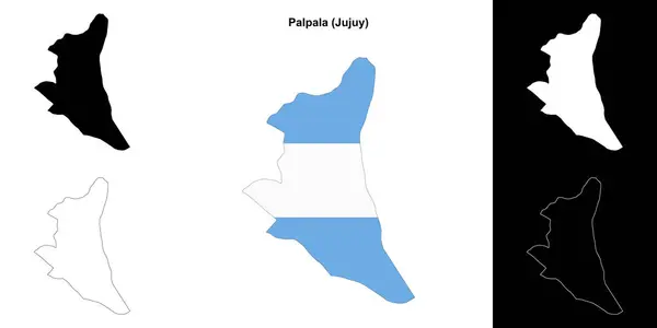 stock vector Palpala department (Jujuy) outline map set