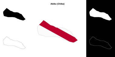 Abiko (Chiba) ana hat haritası seti