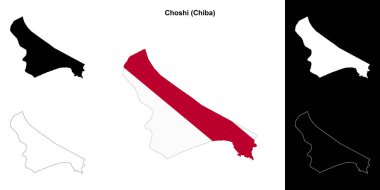 Choshi (Chiba) ana hat haritası seti