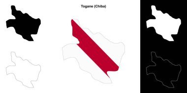 Togane (Chiba) ana hat haritası seti