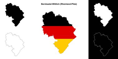 Bernkastel-Wittlich (Rheinland-Pfalz) boş ana hat haritası seti