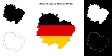 Donnersbergkreis (Rheinland-Pfalz) boş ana hat haritası seti